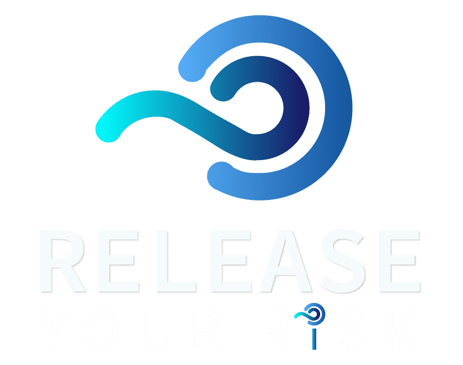 Logo release your risk white