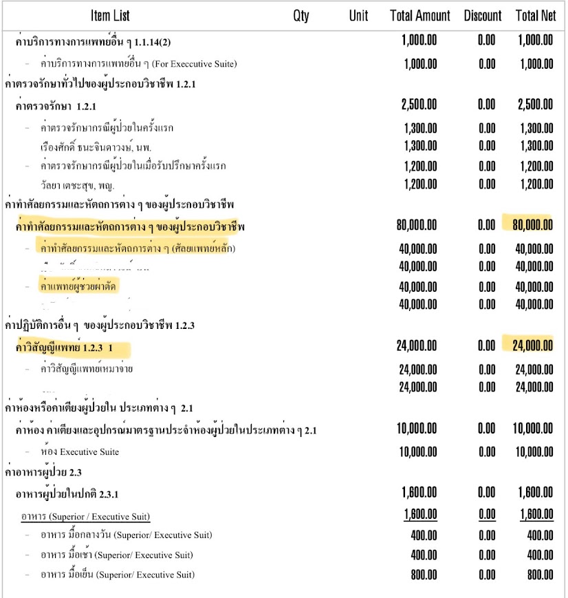 ตัวอย่างใบแจ้งค่าใช้จ่าย